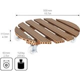 Wagner Pomični podstavek za lončnice, WPC, nosilnost 120 kg, DxŠ 500 x 500 mm, oker barve | Shoptok.si