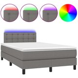  box spring s madracem LED tamnosivi 120 x 200 cm tkanina | shoptok.hr