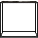  Konzolna mizica črna 80x35x75 cm kaljeno steklo, (20625807) | Shoptok.si