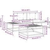  Set vanjskih sofa s jastukom Bijela 79 x 79 x 37 cm Poliester | shoptok.hr