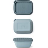 Liewood zložljiva silikonska škatlica za malico franklin sea blue/whale blue mix | Shoptok.si