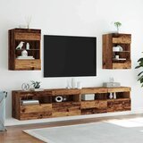 vidaXL TV zidni ormarići s LED svjetlima 2 kom Staro drvo 40x30x60,5cm | shoptok.hr
