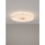 Nova Luce Kremno bela/medeninasta LED zatemnitvena stropna svetilka v kamnitem dekorju Serita – | Shoptok.si