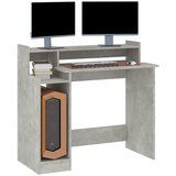  Radni stol s LED svjetlima sivi 97x45x90 cm konstruirano drvo | shoptok.hr