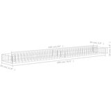 vidaXL gabionska povišena gredica od pocinčanog čelika 180x30x10 cm | shoptok.hr