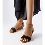 Gemre Black wedge sandals Veltri | Shoptok.si