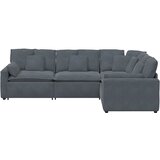  Modularna sofa s jastucima, baršunasta, tamno siva | shoptok.hr