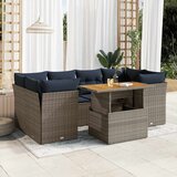 vidaXL 7-dijelni set vrtnih sofa sivi od poliratana | shoptok.hr