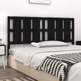  Uzglavlje za krevet crni 185,5 x 4 x 100 cm od masivne borovine | shoptok.hr