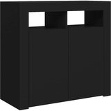 vidaXL Komoda s LED svjetlima crna 80 x 35 x 75 cm | shoptok.hr