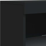  Komoda s LED svjetlima crna 162 x 37 x 100 cm | shoptok.hr