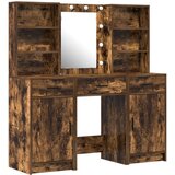 3 Dijela Toaletni Stolić Set Dimljeni Hrast Konstruirano Drvo | shoptok.hr