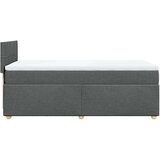 vidaXL Krevet s oprugama i madracem tamnosivi 90 x 190 cm od tkanine | shoptok.hr