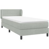 Box Spring krevet s madracem svijetlo sivi 80x210 cm baršun | shoptok.hr