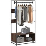 vidaXL Garderobna omara rjavi hrast 90x50x180 cm inženirski les | Shoptok.si