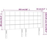  LED uzglavlje ružičasto 203x16x118/128 cm baršunasto | shoptok.hr