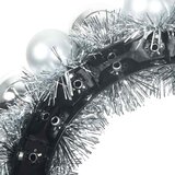  Vijenci s božićnim kuglicama 2 pcs Srebrno 33 x 33 x 7 cm | shoptok.hr