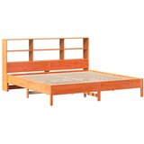  Krevet s regalom za knjige bez madraca 200x200 cm od borovine | shoptok.hr