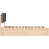  Krevetni okvir s tapiciranim uzglavljem Tamno siva 75 x 190 cm | shoptok.hr