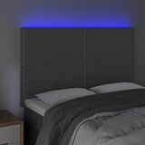  LED uzglavlje tamnosivo 144x5x118/128 cm baršunasto | shoptok.hr