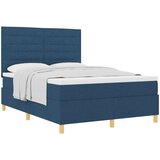 vidaXL Box Spring Postelja z Blazino Modra 160x200 cm Tkanina, (22052948) Cene