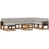  Set vanjskih sofa 9 kom. Prirodna i Svjetlosiva | shoptok.hr