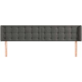  Vzglavje z ušesi temno sivo 203x16x78/88 cm žamet, (20793061) | Shoptok.si