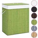  Košara za perilo iz bambusa enodelna zelena 83 L, (20704809)