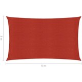  Senčno jadro 160 g/m² rdeče 3x6 m HDPE, (20965764) | Shoptok.si
