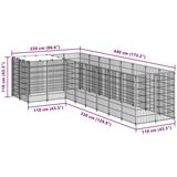  Kavez za pse crni 6,05 m² čelični | shoptok.hr