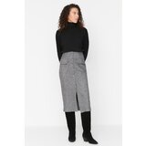 Trendyol Gray Pocket Detailed Skirt Cene