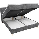 MID.YOU POSTELJA Z VZMETNICO 180 cm x 200 cm , les, tekstil, leseni material antracit | Shoptok.si