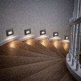  Brilagi - LED svetlo za stepenište sa senzorom STEP LIGHT LED/1,5W/230V IP44, crno | Eponuda.com