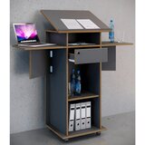 MID.YOU Stoječi Pult Salia M, Antracit, Barva Hrasta | Shoptok.si