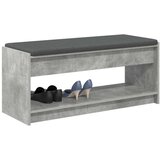  Klupa za hodnik s jastukom Betonski sivi 100 x 38 x 46 cm | shoptok.hr