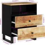  Noćni ormarić 50x33x62 masivno drvo bagrema i konstruirano drvo | Eponuda.com