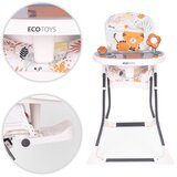 ECO TOYS sklopiva hranilica za bebe s igračkama, bijela | shoptok.hr