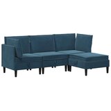  Komplet pohištva za dnevno sobo z blazino 4 pcs Modra Žamet, (5000272736) | Shoptok.si