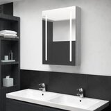 vidaXL LED kupaonski ormarić s ogledalom siva boja betona 50x13x70 cm Cijene
