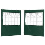  Zid šatora za zabavu 2 pcs 200 x 195 cm Zelena PE i čelik | shoptok.hr