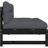  Srednja sofa crni 120x80 cm od masivne borovine | shoptok.hr