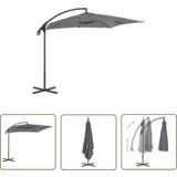  The Living Store Previsni senčnik z jeklenim drogom 250x250 cm antracit - Previsni Senčnik, (21742304) Cene