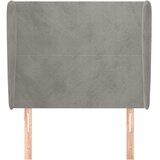  Uzglavlje s ušima svjetlosivo 83 x 23 x 118/128 cm baršunasto | shoptok.hr