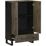  Visoka komoda crna 60 x 33 x 100 cm od masivnog drva manga | shoptok.hr