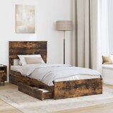  s od storage s uzglavljem Dimljeni hrast 100 x 200 cm | shoptok.hr