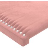  Uzglavlje s ušima ružičasto 203x23x118/128 cm baršunasto | shoptok.hr