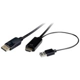 Roline HDMI / DisplayPort / USB priključni kabel DisplayPort utikač, HDMI A utikač, USB-A utikač 3.00 m crna 11.04.5993 sa zaštitom HDMI kabel | Eponuda.ba