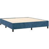 vidaXL Krevet s oprugama i madracem tamnoplavi 160x200 cm baršunasti | shoptok.hr