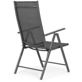  Set od 2 sklopive čelične vrtne stolice s podesivim naslonom MultiGarden - sive | shoptok.hr