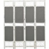 vidaXL 338555 4-Panel Room Divider Grey 140x165 cm Fabric Cene